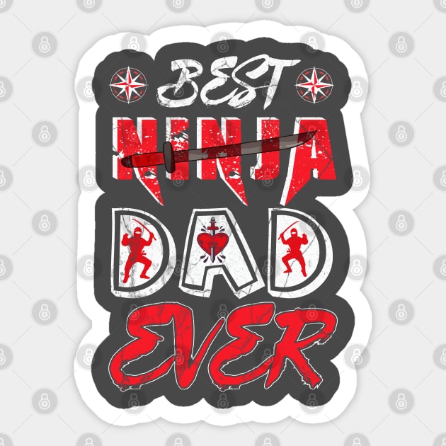 Best Ninja Dad Sticker by Kingdom Arts and Designs